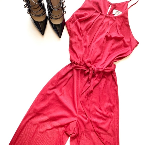 Sweet Storm Pants - NWOT SWEET STORM Burgundy Jumpsuit